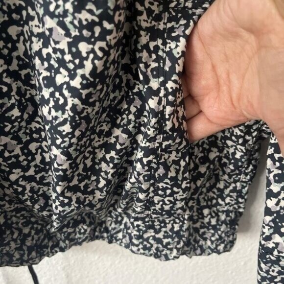 Comptoir Des Cotonniers Black Purple 100% Polyester Lightweight Jacket Sz 40 - Picture 7 of 10